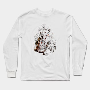 Lion Color Sketch Long Sleeve T-Shirt